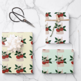 Feuille De Papier Cadeau Sac cabas tomates fraîches du marché — Emballage c