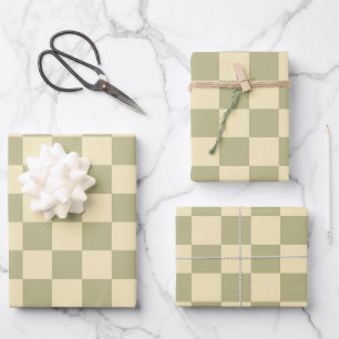 Feuille De Papier Cadeau Sage Checkerboard