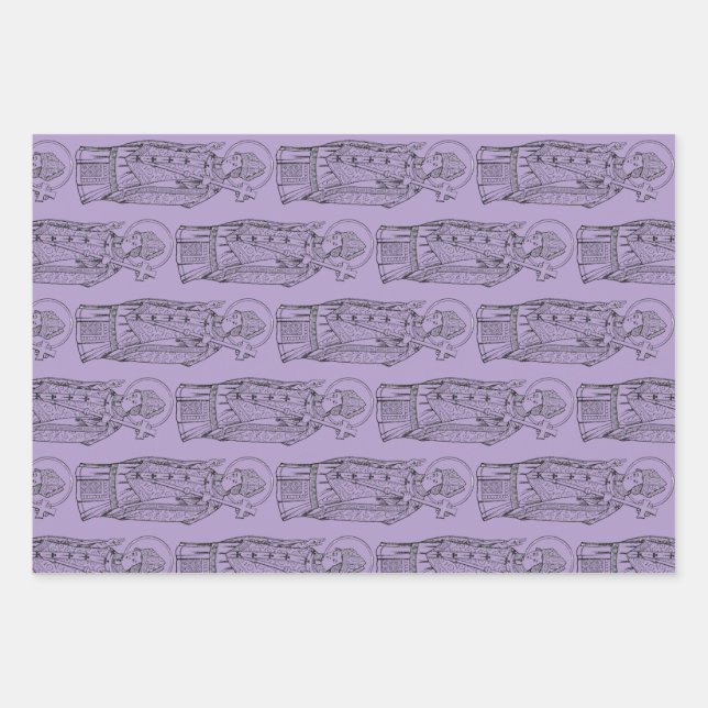 Feuille De Papier Cadeau Saint Deiniol Abbé et Évêque (Devant)