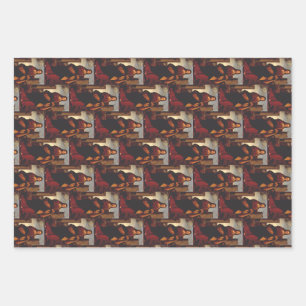 Feuille De Papier Cadeau Sainte-Barbe Icône Sacrée Art Graphique