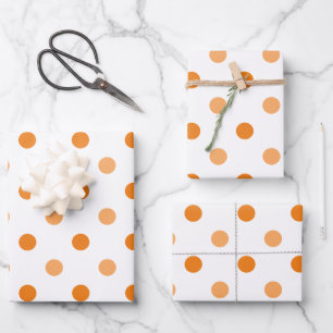 Feuille De Papier Cadeau Saison automne Polka Motif