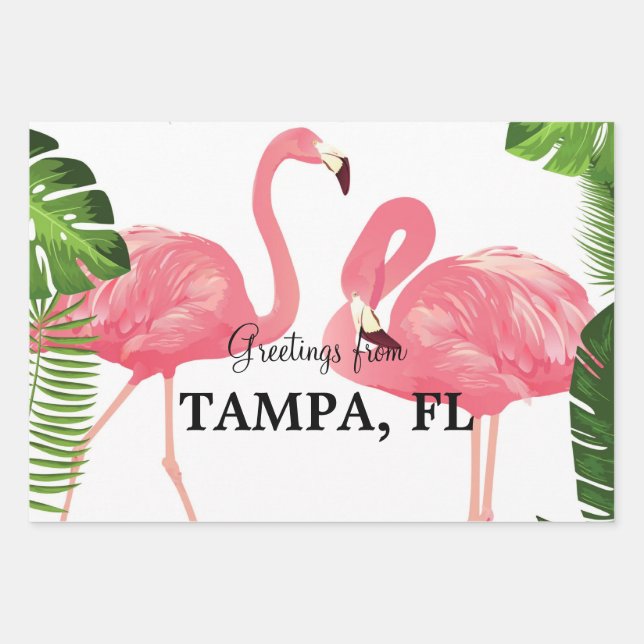 Feuille De Papier Cadeau Salutations de Tampa, Floride (Devant)