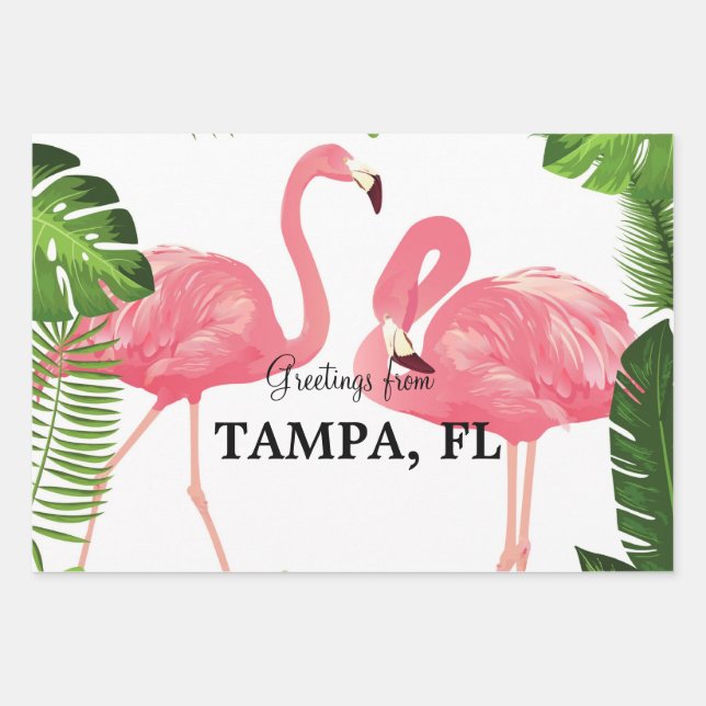 Feuille De Papier Cadeau Salutations de Tampa, Floride (Devant)