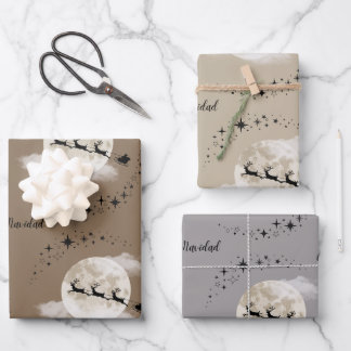 Feuille De Papier Cadeau Santa Clause in Christmas Day