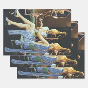 Feuille De Papier Cadeau Science-fiction vintage Beauté Salon Manucures Spa