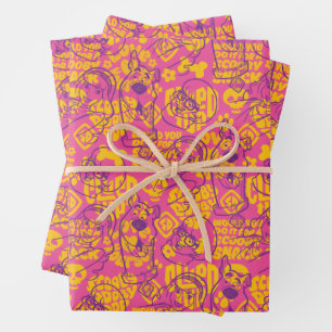Feuille De Papier Cadeau Scooby-Doo   Funky Flower Motif