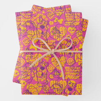 Feuille De Papier Cadeau Scooby-Doo | Funky Flower Motif