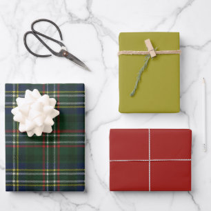 Feuille De Papier Cadeau Scott Green Modern Scottish Tartan