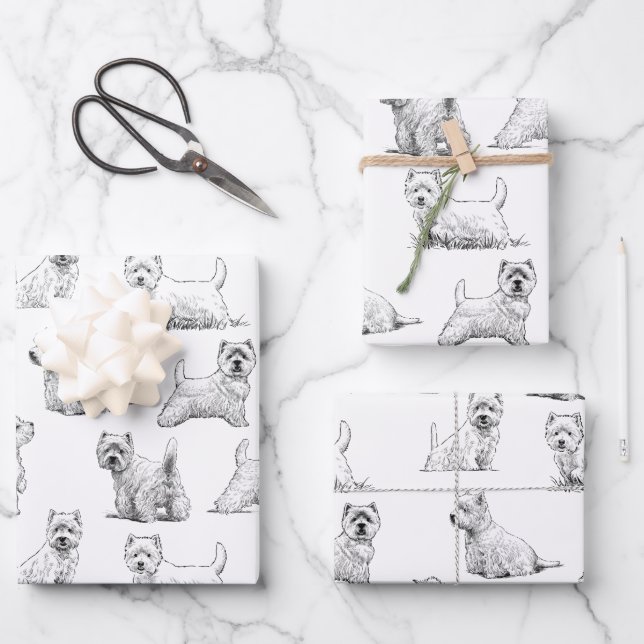 Feuille De Papier Cadeau Scottish Terrier (Recto)