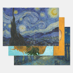 Feuille De Papier Cadeau Sélection d'art vintage de Vincent van Gogh