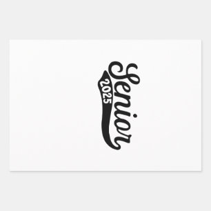 Feuille De Papier Cadeau Senior 2025 Graduation Dernière journée de l'école