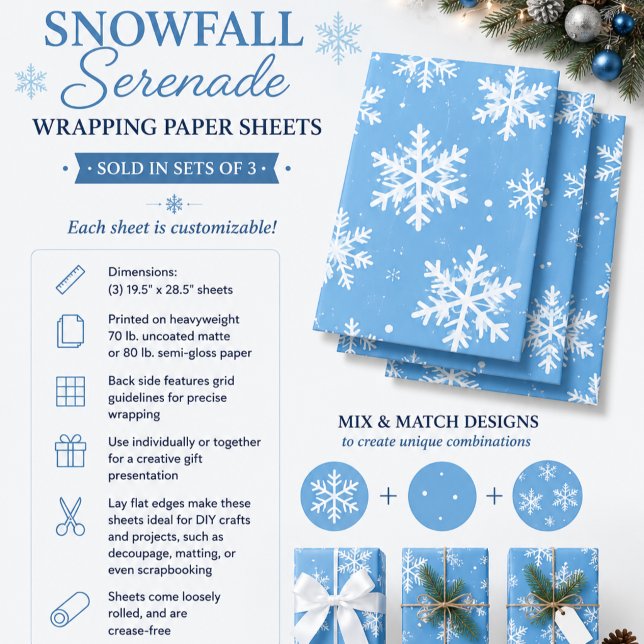 Feuille De Papier Cadeau Sérénade de neige (Créateur téléchargé)