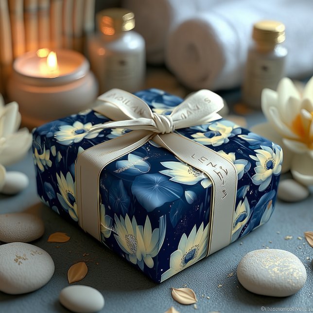 Feuille De Papier Cadeau Serene Nature Design for Wellness Business Product (Créateur téléchargé)