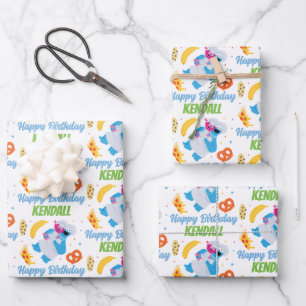 Feuille De Papier Cadeau Sesame Street Cookie Monster Food Truck