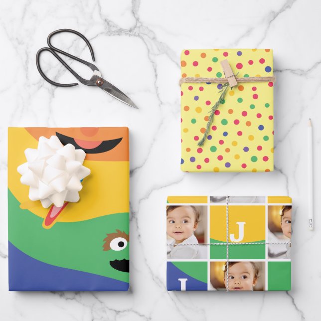 Feuille De Papier Cadeau Sesame Street Pals Rainbow Photo (Recto)