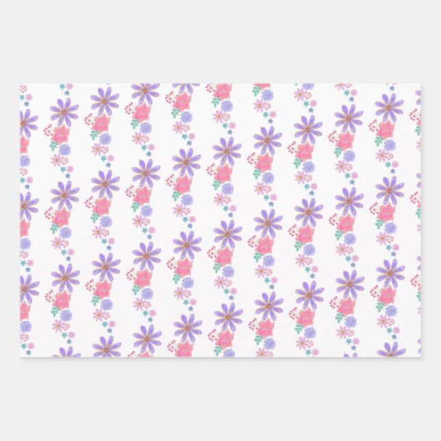 Feuille De Papier Cadeau Set de hojas papel regal Primera Comunión CECILIA (Devant)