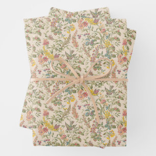 Feuille De Papier Cadeau Shabby Chic Floral