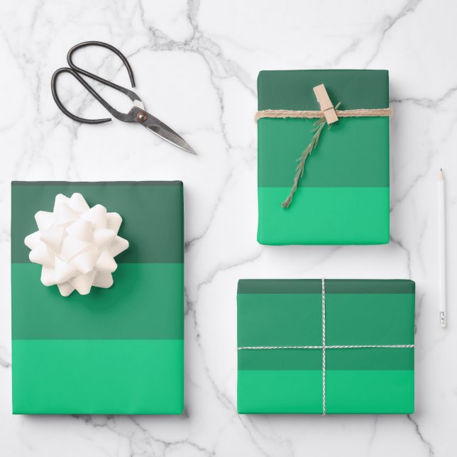 Feuille De Papier Cadeau Shades of Jade (Recto)