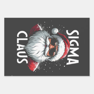 Feuille De Papier Cadeau Sigma Claus Drôle Gen Alpha Collège Noël