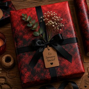 Feuille De Papier Cadeau Silence de Cendre Rouge