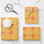 Feuille De Papier Cadeau Simple Mid-Century moderne Jaune Orange Motif<br><div class="desc">Feuilles de papier d'enveloppement Motif Jaune orange moderne du milieu du siècle</div>