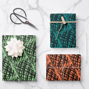Feuille De Papier Cadeau Simple Scribble   Angle   Arrière - plans multicol