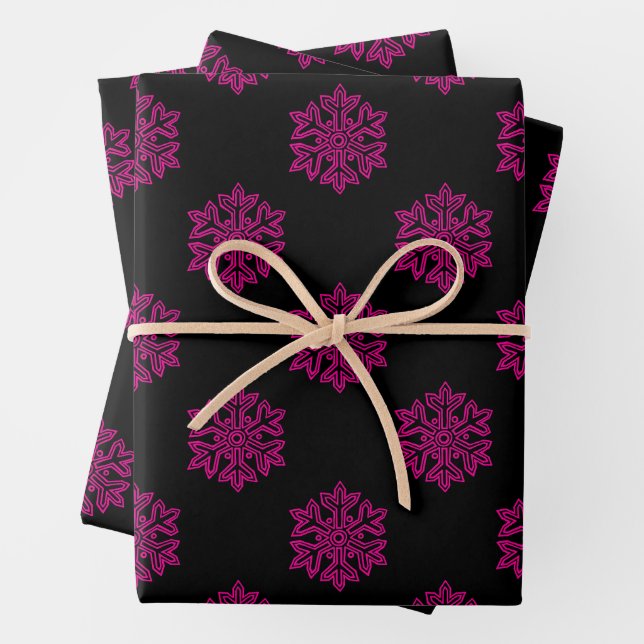Feuille De Papier Cadeau Simply Christmas Collection - Flocon de neige (En situation)