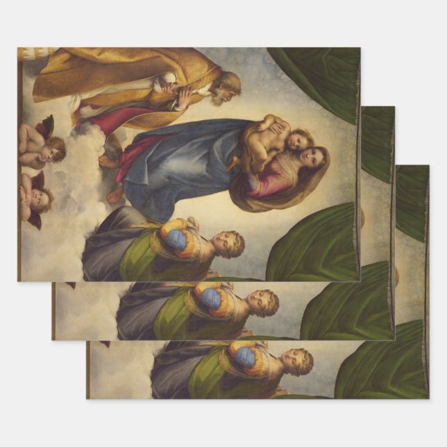 Feuille De Papier Cadeau Sistine Madonna par Rapahel (Lot)