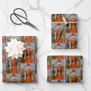 Feuille De Papier Cadeau Sitting Bull par Henry Farny 1899 Leader Lakota