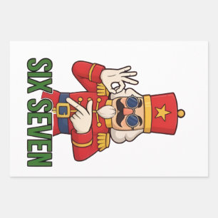 Feuille De Papier Cadeau Six Seven Bonhomme de Neige Noël Casse-Noisette 6 