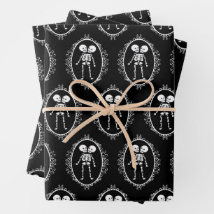 Feuille De Papier Cadeau Skeleton Siamese Twins