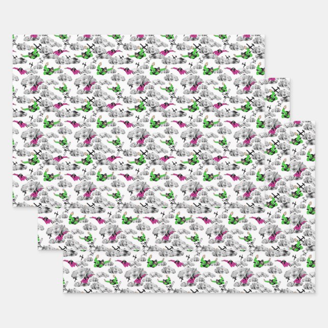 Feuille De Papier Cadeau Skydiverus (Lot)