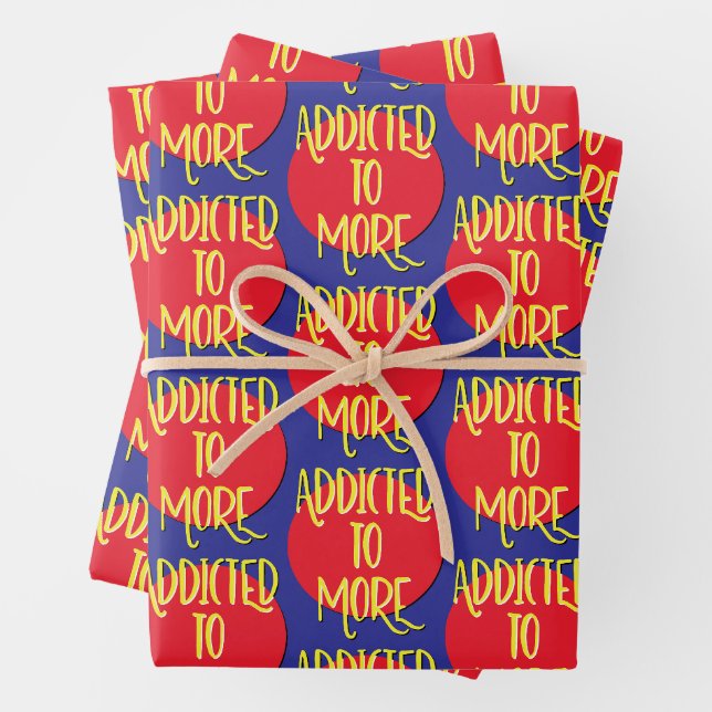 Feuille De Papier Cadeau Slogan de rétablissement addictif à plus (En situation)
