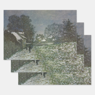 Feuille De Papier Cadeau Snow at Argenteuil par Claude Monet