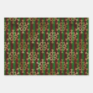 Feuille De Papier Cadeau Snowflakes gothique