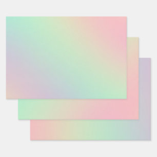 Feuille De Papier Cadeau Soft Chic Pastel Ombre Gradient