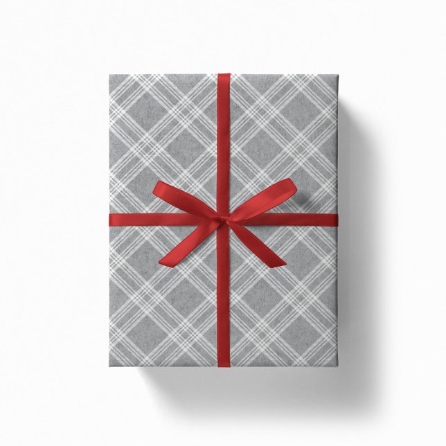 Feuille De Papier Cadeau Solive flannel plaid wrapping paper - snowflake (Créateur téléchargé)