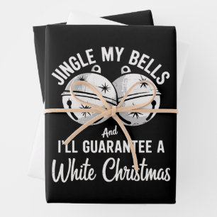 Feuille De Papier Cadeau Sonnez mes cloches et je garantirai un Noël blanc
