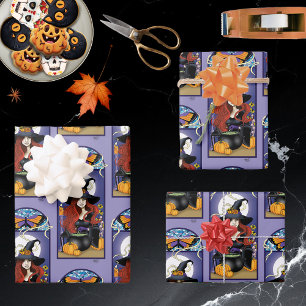 Feuille De Papier Cadeau Sorcière Art nouveau