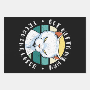 Feuille De Papier Cadeau Sortez de mon chemin freaking loser, Moody Cat Inv