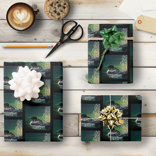 Feuille De Papier Cadeau Sortie de la famille Loon