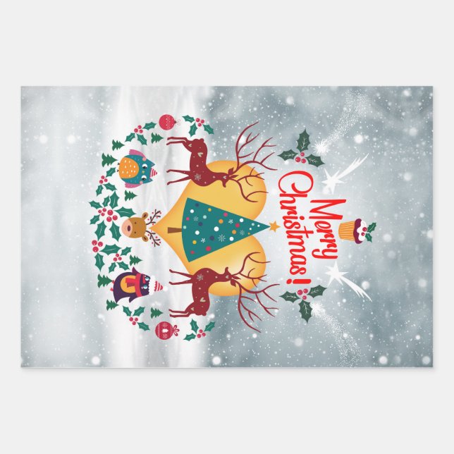 Feuille De Papier Cadeau Soul de Noël (Devant)