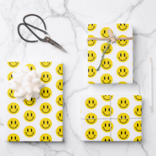 Feuille De Papier Cadeau Soyez heureux Grinning Face Drôle N'importe quelle
