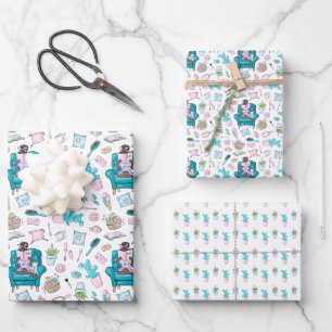 Feuille De Papier Cadeau Spa Day Girlie