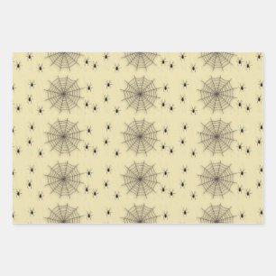 Feuille De Papier Cadeau Spider web and spiders on wall