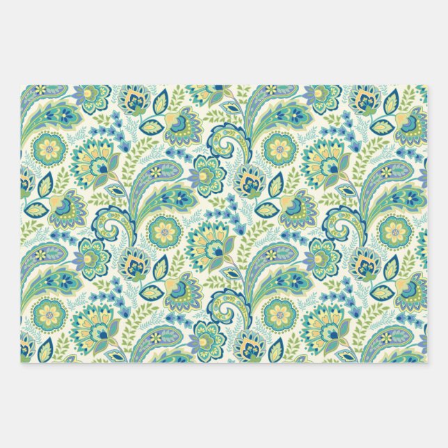 Feuille De Papier Cadeau Spring Garden Paisley (Devant)