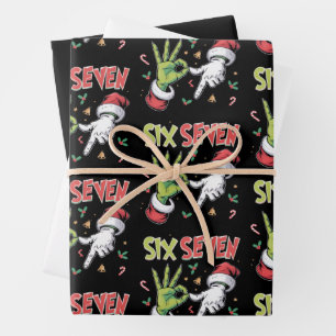 Feuille De Papier Cadeau Squelette 6 7 Noël Six Sept Memes Xmas