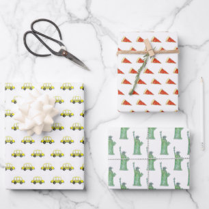 Feuille De Papier Cadeau Statue de taxi de New York City NYC Pizza de la Li