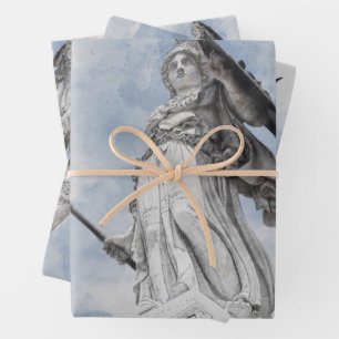 Feuille De Papier Cadeau Statue grecque classique Athéna