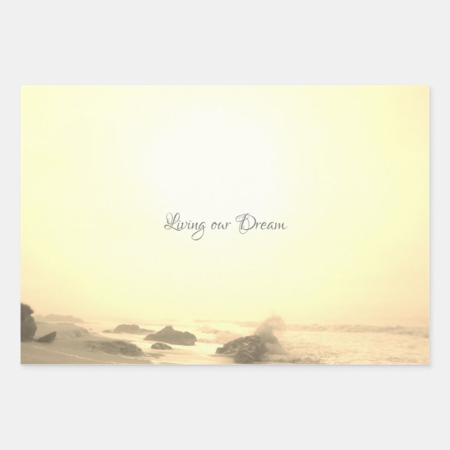 Feuille De Papier Cadeau STYLE DE CONCEPTION DE LA ROMANCE DE CADEAU mariag (Devant)